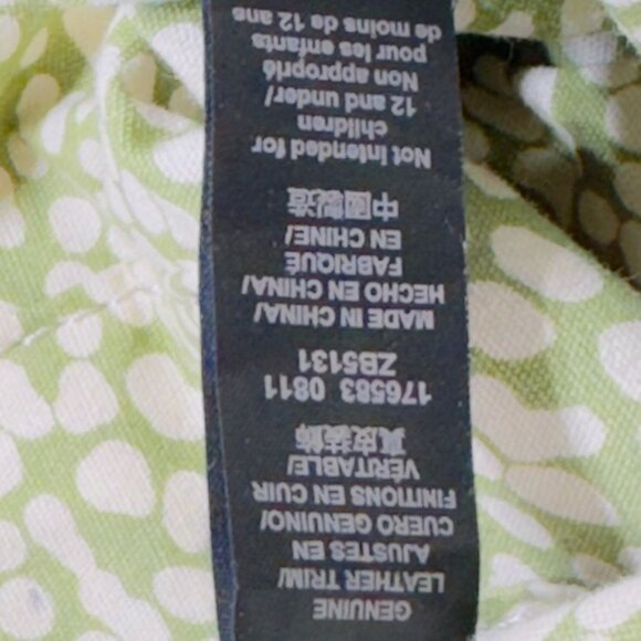 FOSSIL Women's Key-Per Quilted Black Tote Bag Leather Trim & Polka Dot Lining - Picture 13 of 14